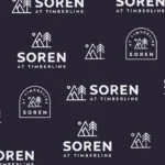 Soren at Timberline logo pattern with trees