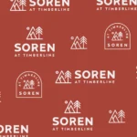 Soren at Timberline logos on red background.
