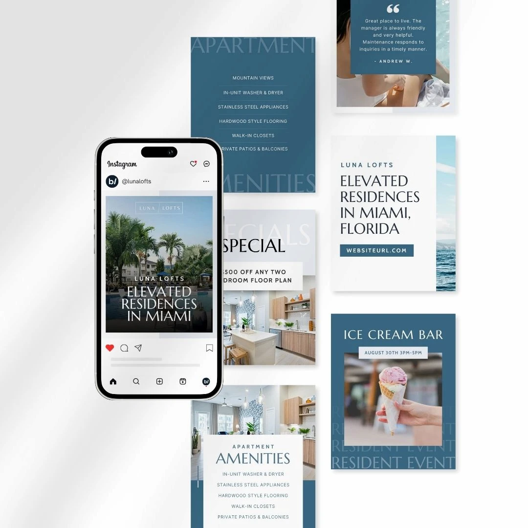 Luna Lofts Social Media Canva Templates
