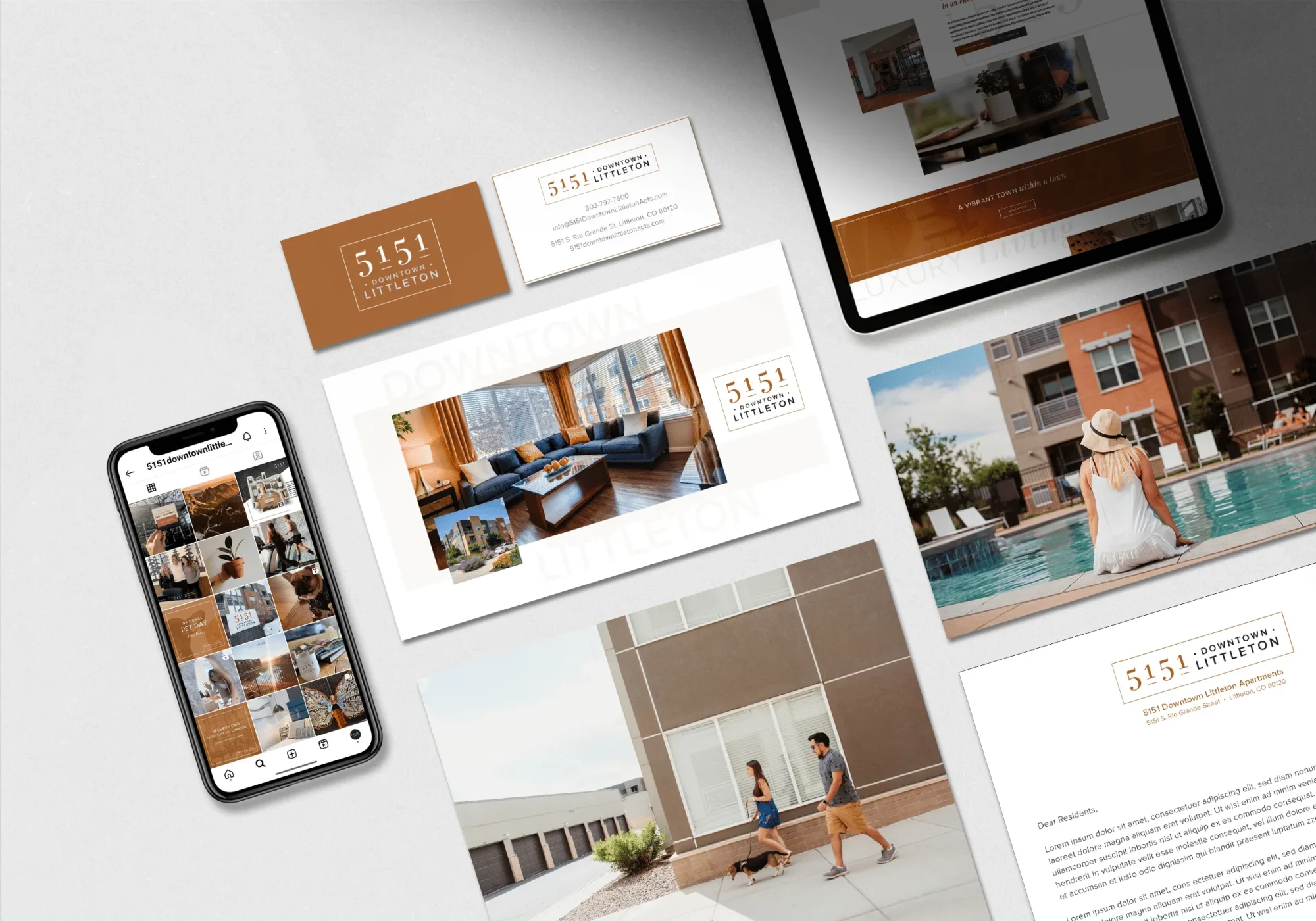 Marketing materials for 5151 Downtown Littleton Apartments.