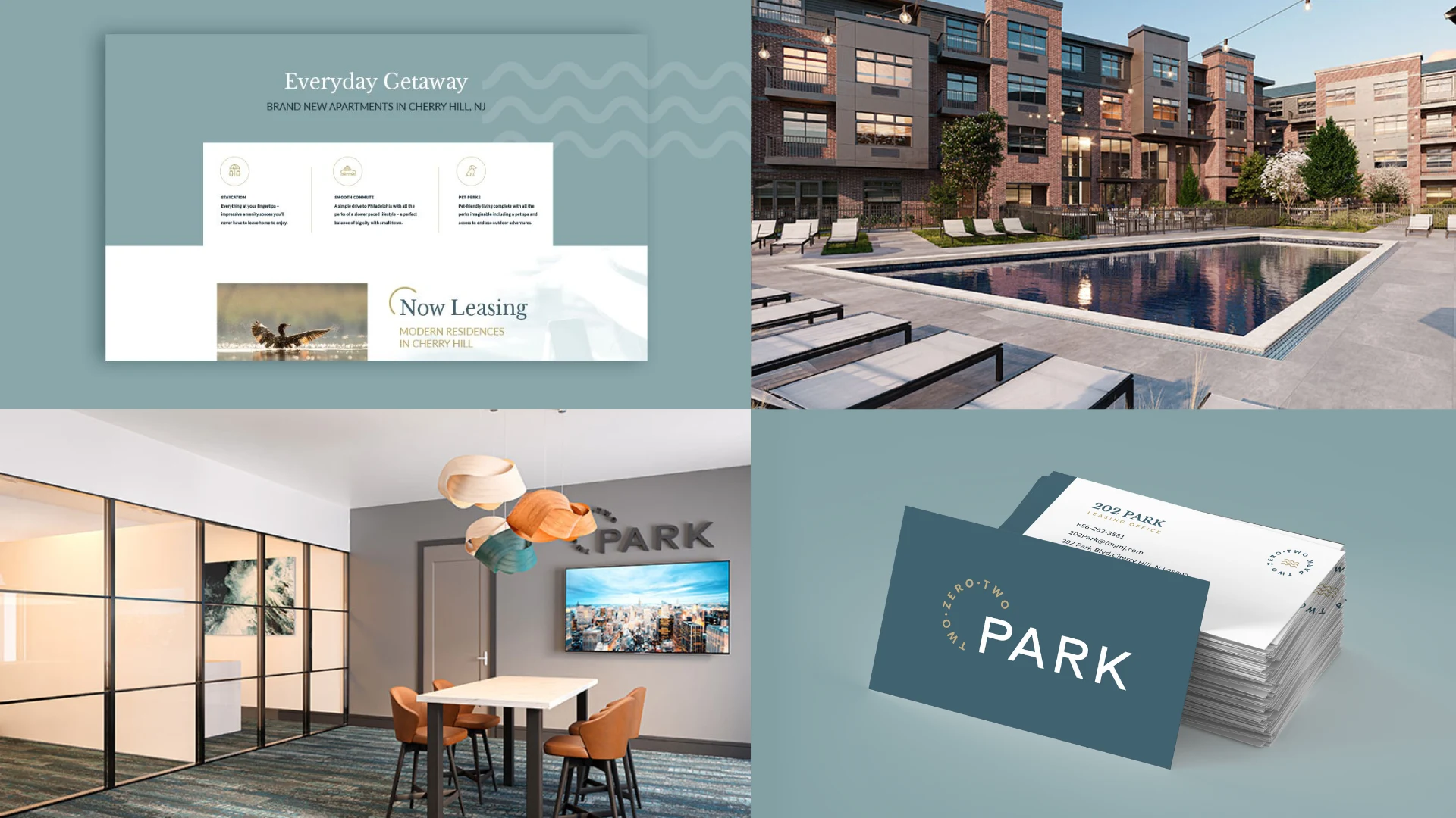 Cherry Hill apartments with pool and modern interiors.