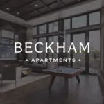 Modern living room in Beckham Apartments