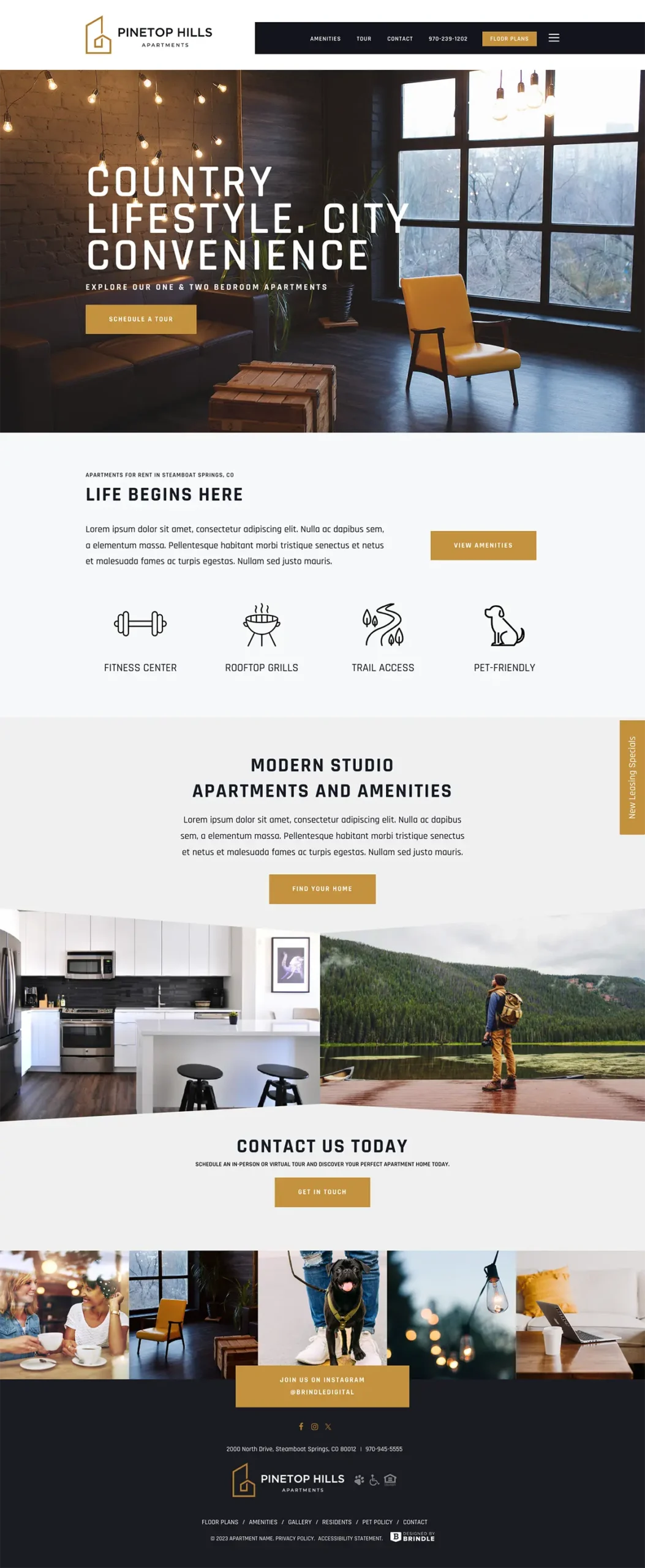 Modern apartments with city convenience and amenities.