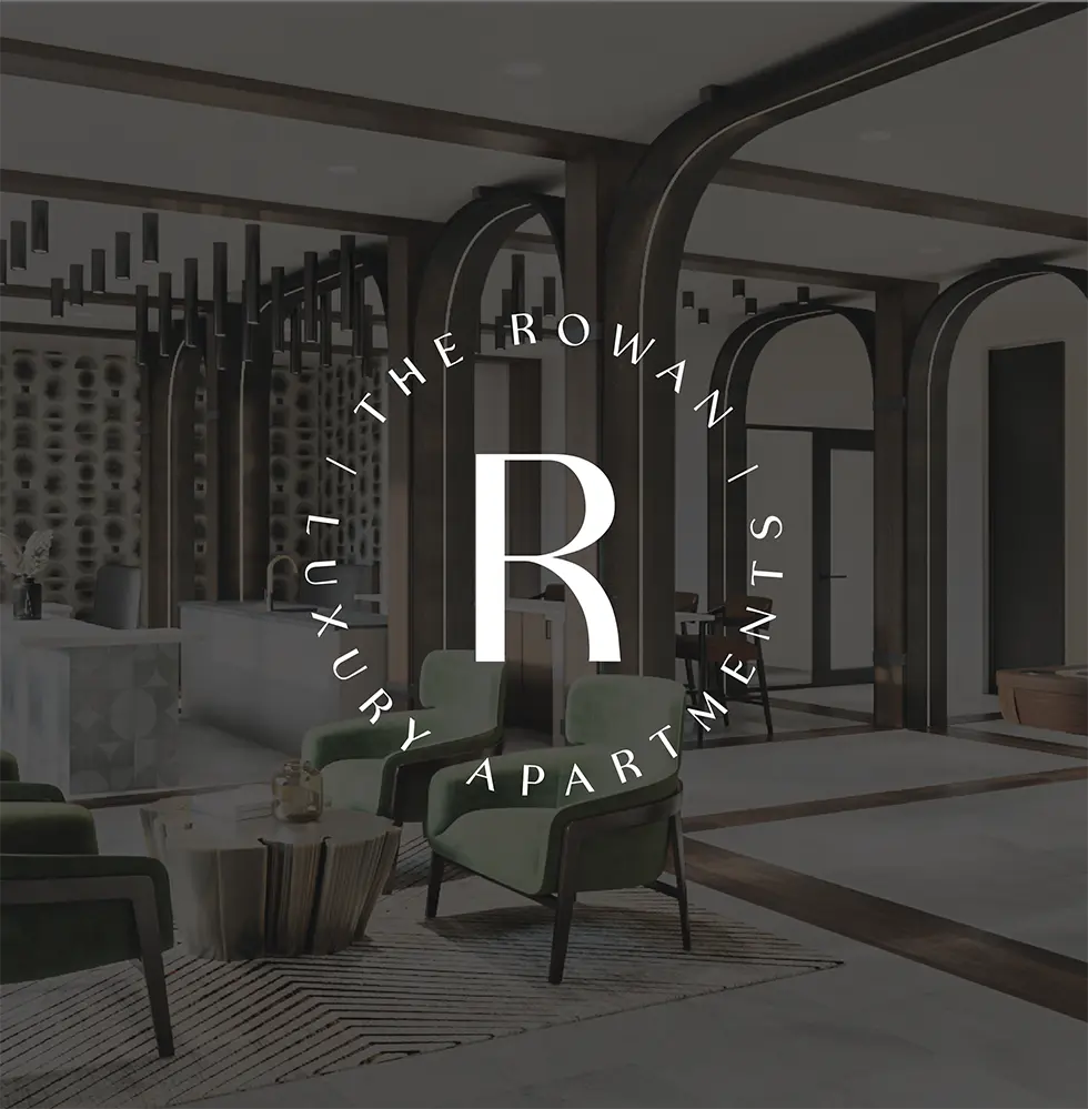 The Rowan Luxury Apartments lobby interior design