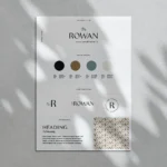 The Rowan Apartments brand style sheet with colors and logos.