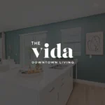 Modern kitchen in urban apartment complex