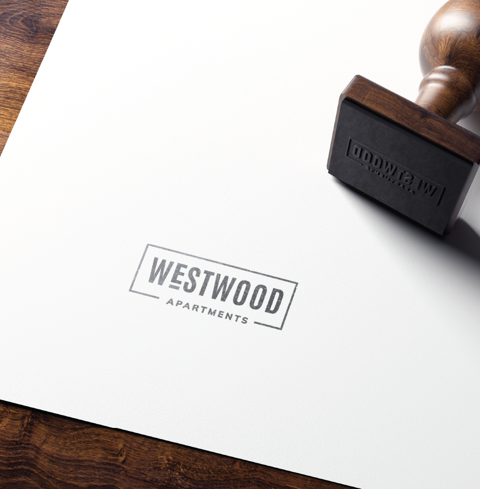 Westwood Apartments stamp on white paper