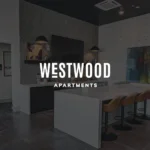 Modern interior of Westwood Apartments lobby