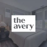 Modern bedroom at The Avery Apartments.