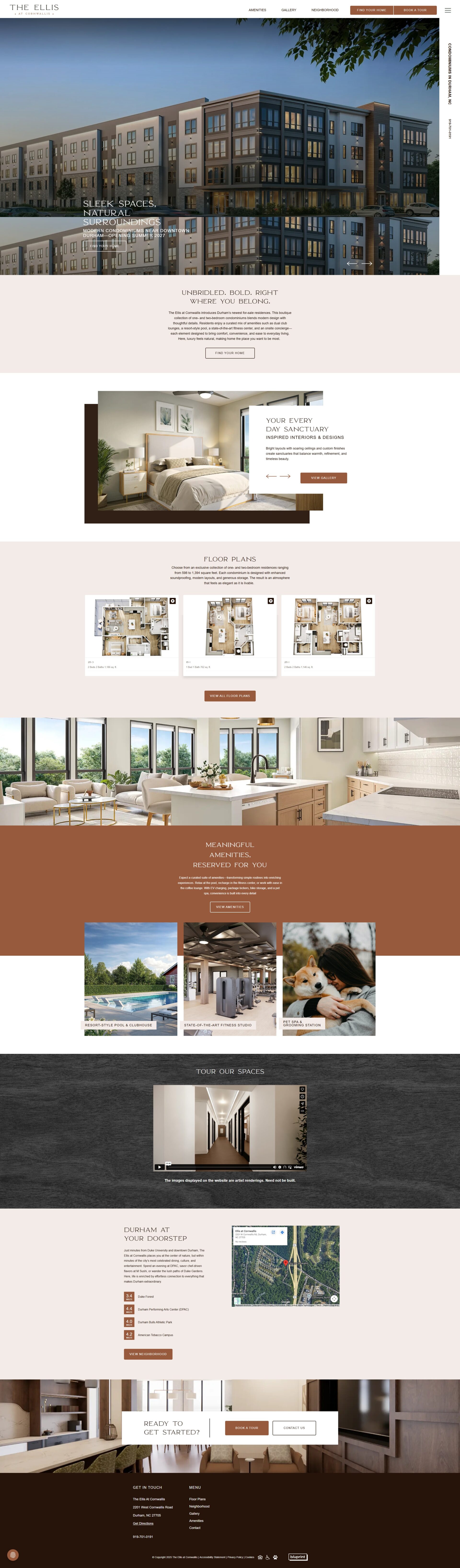 The Ellis at Cornwallis condominium website homepage